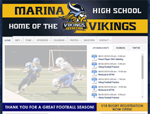 Tablet Screenshot of marinafootball.com